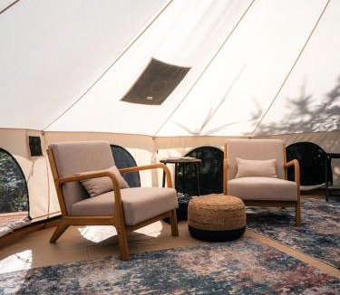 Carson Other | Spacious Bell Tent with Private Deck & Forest Access near Carson, Washington