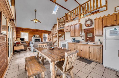 Dora Cabin | Spacious Mountain Log Cabin with Stunning Falls & Ozark Views