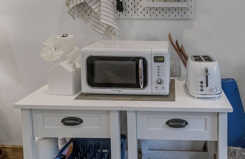 Ponderosa Trails Apartment | Spacious Studio, Large Deck w/Firepit, couch and seating; Huge shower