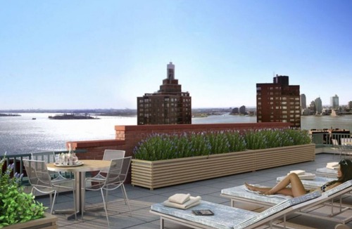 Battery Park City Condo | Stylish 1BR at Rector Place – Rooftop & Fitness Center