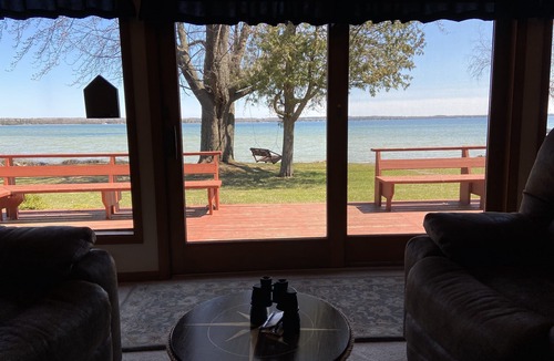 Mullett Lake House | Sunrise on Mullett Lake, 115' Lakefront sandy bottom, private dock, new remodel