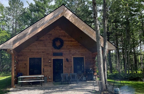 South Boardman Cabin | The Shire, a fun cabin retreat. Warm and cozy, nestled trailside in the woods.