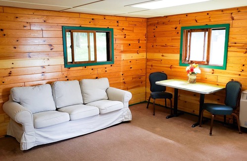 Pepin Cabin | This camper cabin with attached bathroom makes the perfect summer camp retreat!