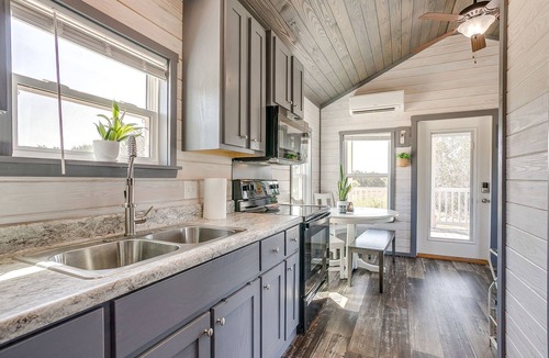 Graford Cabin | Tiny Home Escape on 48 Acres -Near Rocker B Ranch in Graford, Texas -Fire Pit