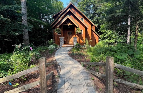Thompsonville Cabin | Tranquil Cabin near Crystal Mtn on 15 acres with 800+ ft Betsie River Frontage