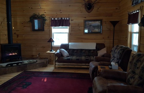 Weyerhaeuser Cabin | Tranquil log cabin located in the Blue Hills. Enjoy privacy and solitude.