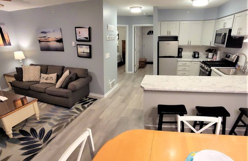Onekama Condo | Two-bedroom spacious lakefront condo at Portage Point Resort!