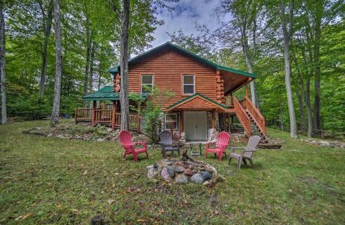 Manistique House | Updated Manistique Log Cabin, Yard & Fire Pit