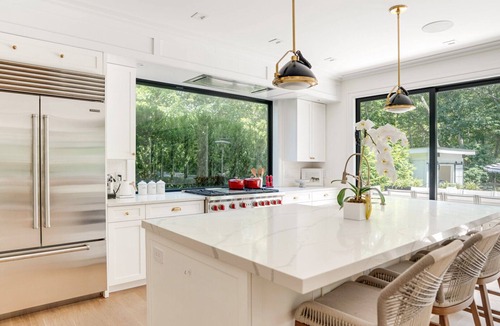 Noyack House | Walk-to-Beach, Newly Built Smart Home with Heated Salt Water Pool, Near.