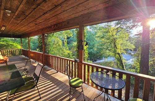 McNeill Cabin | Waterfront cabin with private beach, decks with water views, secluded in trees
