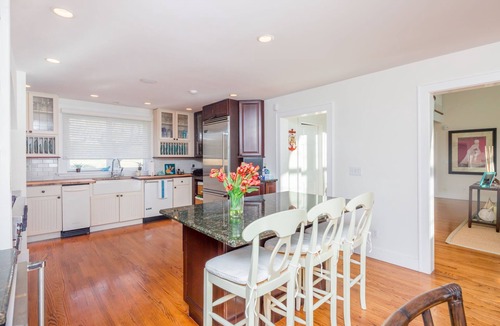 Bay Point House | Waterfront on the Bay! A beautiful 5 bedroom home with dock and walk to Beach.