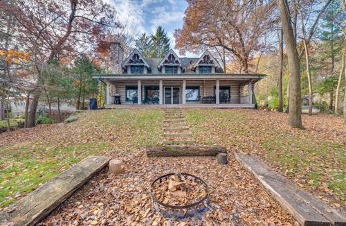 Brodhead Cabin | Waterfront Sugar River Cabin w/Dock & Game Room!
