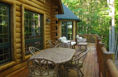 Bellaire House | Winter-Summer-Wonderland! Luxury Log Home Shanty Creek Resort