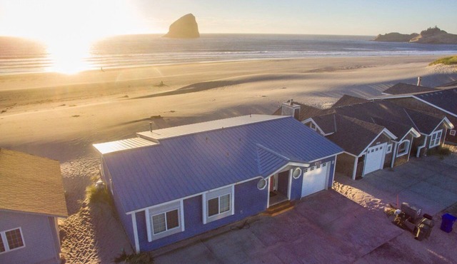 At Last, direct beach access, wall of windows.