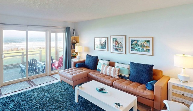 Beautiful ocean front condo with stunning views WiFi steps to beach