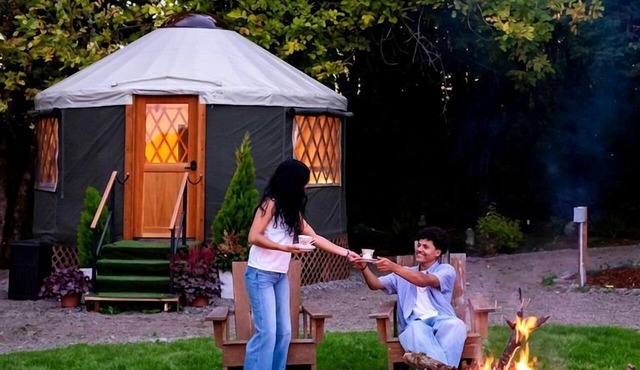 Cozy Yurt with Private Firepit & Peaceful Farm Views in Cornelius, Oregon in Cornelius