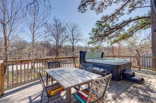Deck & Boat Dock: Lakefront Cabin in Eucha!
