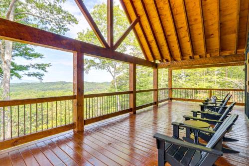 Deck, Panoramic Views: Serene Mineral Bluff Cabin!