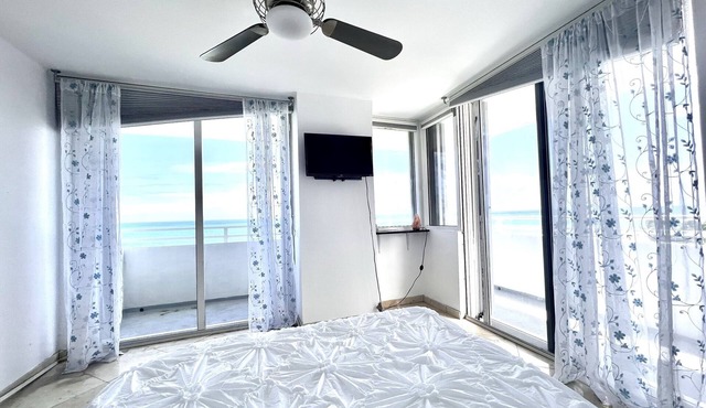 Direct ocean view condo with 2 wrap around balconies.