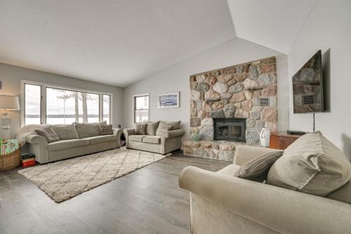 Dock & Views: Lake Mitchell Home in Cadillac!