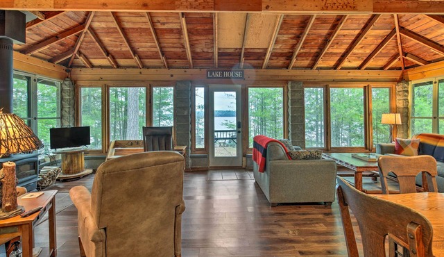 Eagle River Lakefront Retreat w/Fire Pit & Grill
