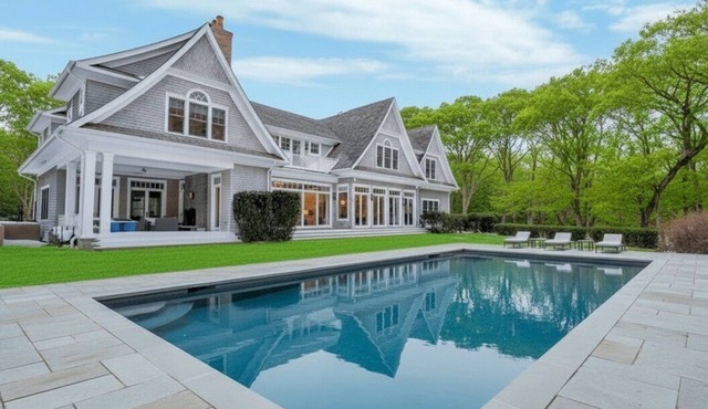 Expansive Sag Harbor Estate, Private Grounds with Stunning Pool & Hot Tub,.