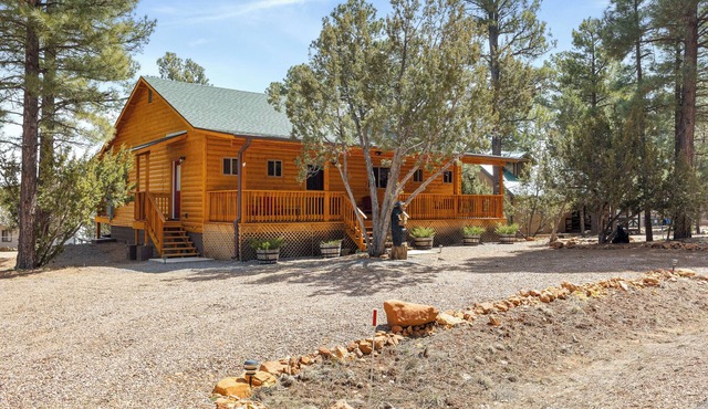 Fall Special! Free Wine - Cozy Cabin in the Pines! WiFi, Wood Stove! in Heber-Overgaard