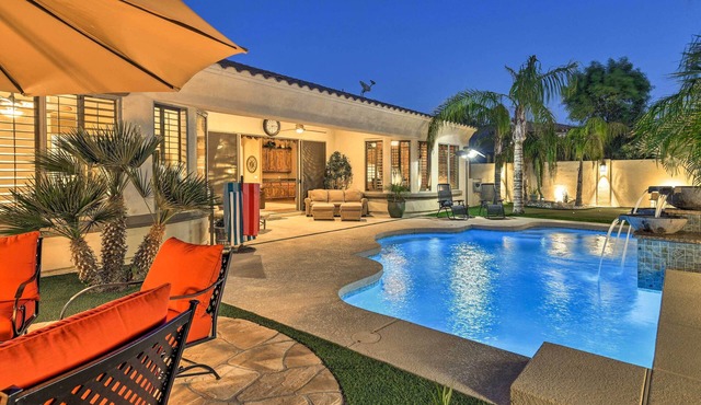 Free Heated Pool Putting Green: Gilbert Home in Gilbert