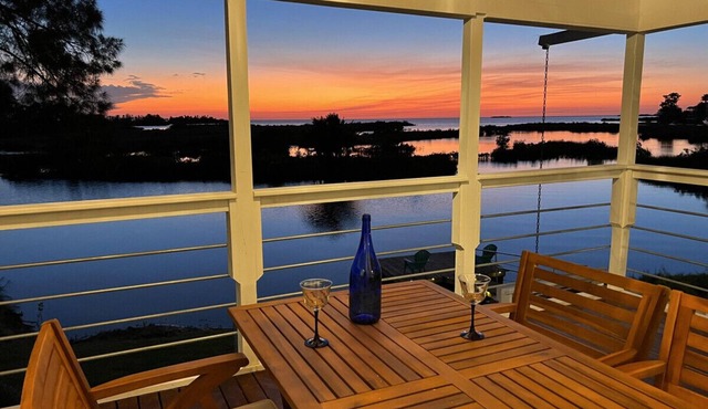 Gulf-Front Oasis | Stunning Sunsets + Nature Views & Peaceful Old Florida Charm in Hernando Beach