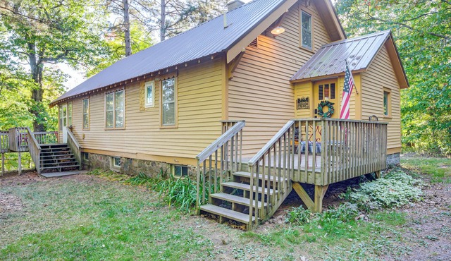 Hillside Home on 4 Wooded Acres by Sunday Lake