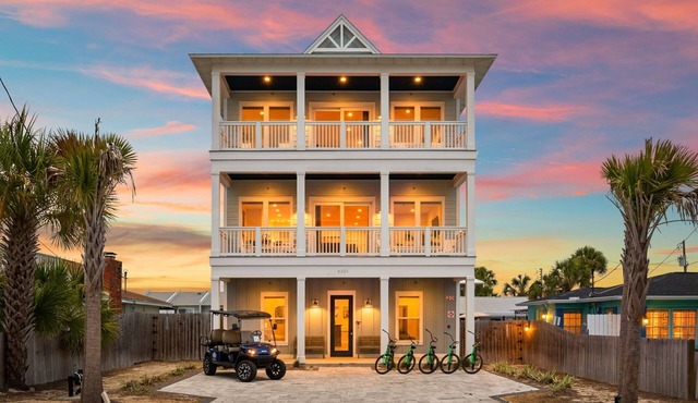 Large group paradise steps from the beach!