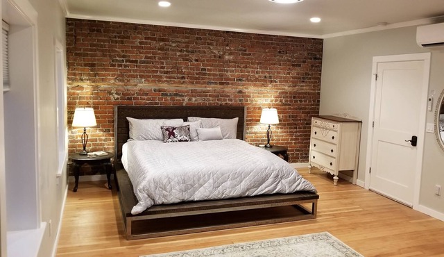 Light filled downtown studio apartment with king bed.