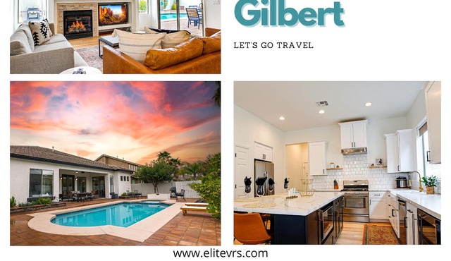Luxurious Palms Gilbert! Heated Pool/Spa! Sleeps 9! Dog Friendly.