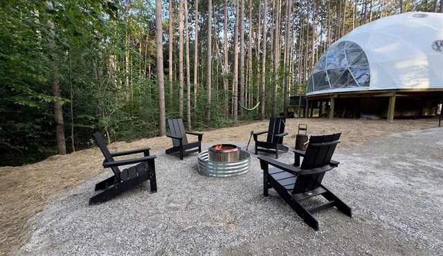 Luxury Private Dome with Spa and Fire Pit in Benzonia, Michigan