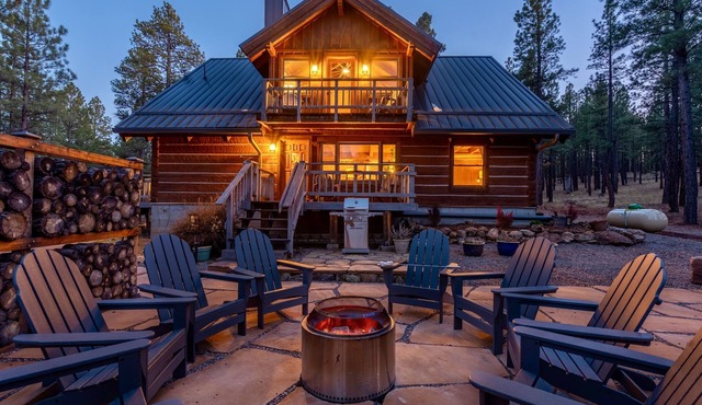 Luxury Rustic Cabin – Whispering Pines, Wildlife, Trails, 5-Acres & Starry Skies