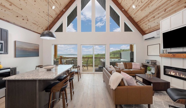 Modern A-Frame + Hot Tub with Lake Views Near Branson