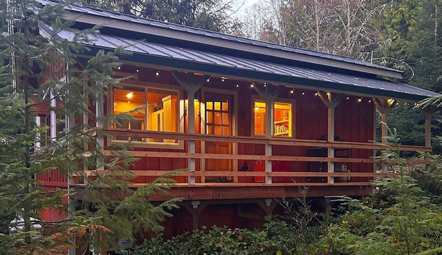 Mountain Forest Cabin Near Olympic NP Wildlife Deck