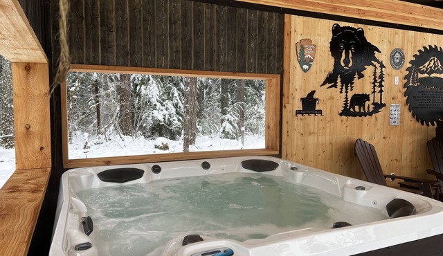 Mt Rainier Cabin w Hot Tub, Fire Pit & EV