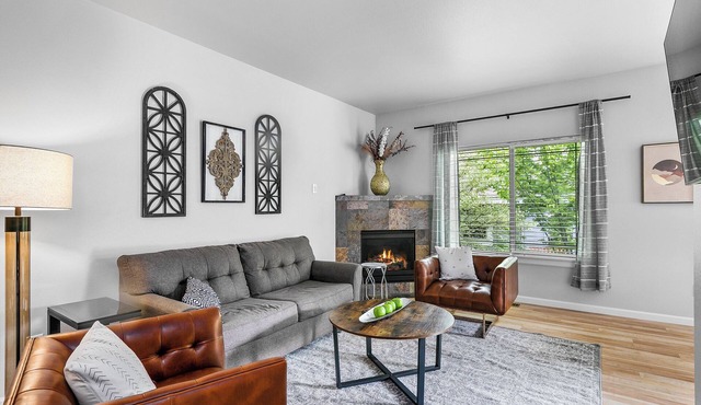 New Listing! Blocks from Old Mill District| Fireplace | Desk | Patio | Garage