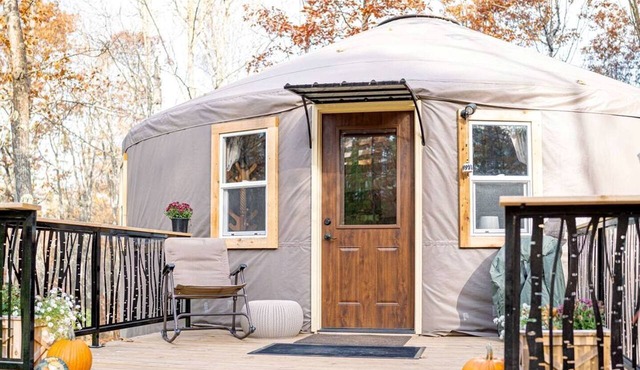 Pet Friendly Yurt with a Shared Sauna House in Northern Wisconsin, Ideal for a Weekend Escape in the Wilderness