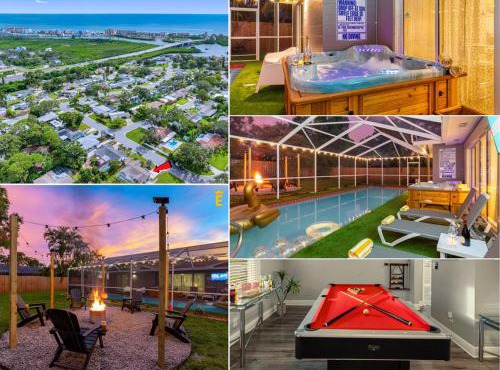 Pool, Hot Tub & Fire Pit, 5 Min to Beach EV Charger, Sleeps 10, Seminole in Seminole