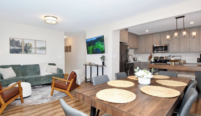 Relax and enjoy this stylish 3-bedroom, 2-bath retreat sleeps 8!