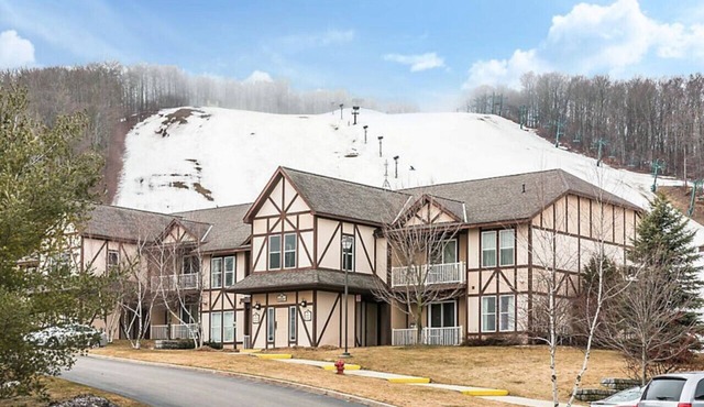 Relax in this 1BD resort condo after skiing at Boyne Mountain
