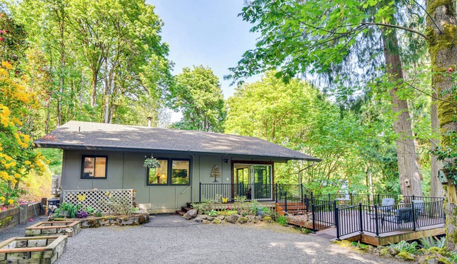 Riverfront Woodland Cabin: Wooded & Forested Views