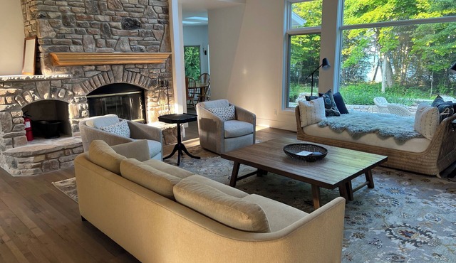 Secluded home on Lake Michigan. Perfect for families and groups. Pet friendly.