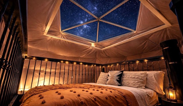 Secluded Luxury Geodome Retreat with Private Hot Tub near Bertram, Texas in Bertram