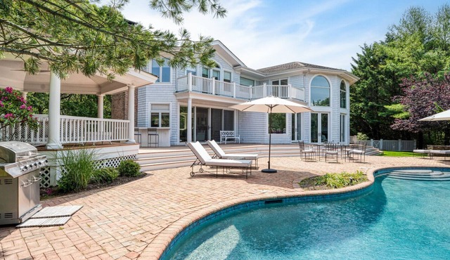 Southampton Luxury Estate with Pool, Sunset Bay Views & Resort-Style Backyard