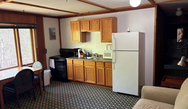 Spacious, comfortable 1 BR with FULL kitchen, large sitting rm, private bath