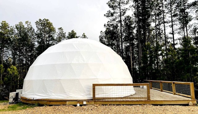 Spacious Dome with Lofted Interior and Furnished Deck in Kentucky