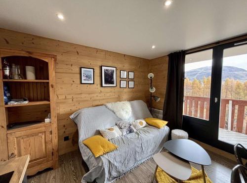 Studio cabine confortable, 30m², 5 pers, piscine, balcon, proche pistes, commerces - Alpe d'Huez - FR-1-405-361 in Huez